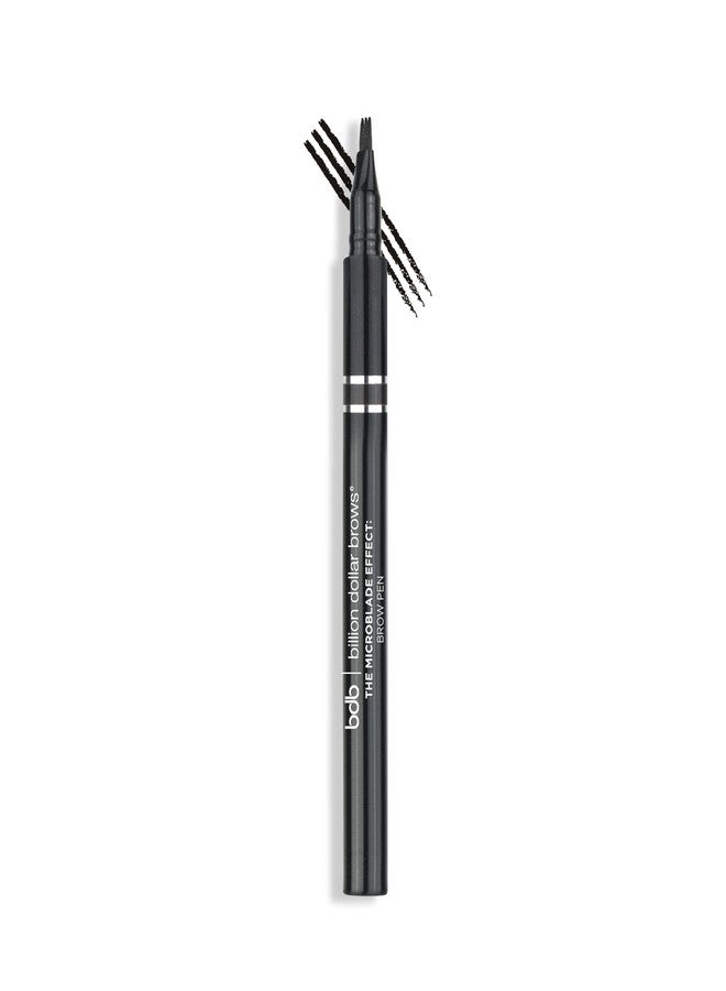 Billion Dollar Brows bdb Microblade Effect: Brow Pen - Waterproof, Smudge-Proof, Long Lasting, Raven Black - Image 1